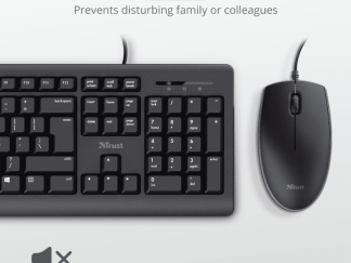 Tastatura+miš TRUST Primo žicni set/crna